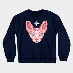 Sphynx Cat Rose Crewneck Sweatshirt